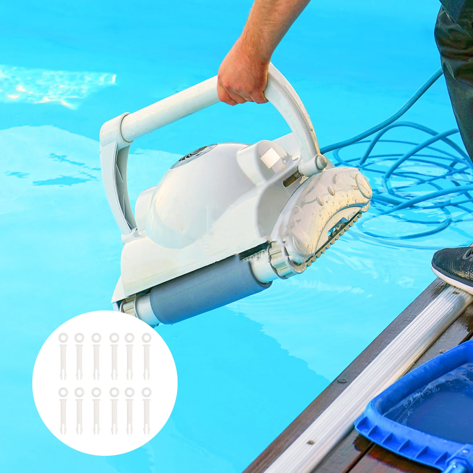 

12 Pcs Pool Joint Pins Durable Plastic Replacement for Above Ground Pools Connectors Accessories Bathing Facilities Spa