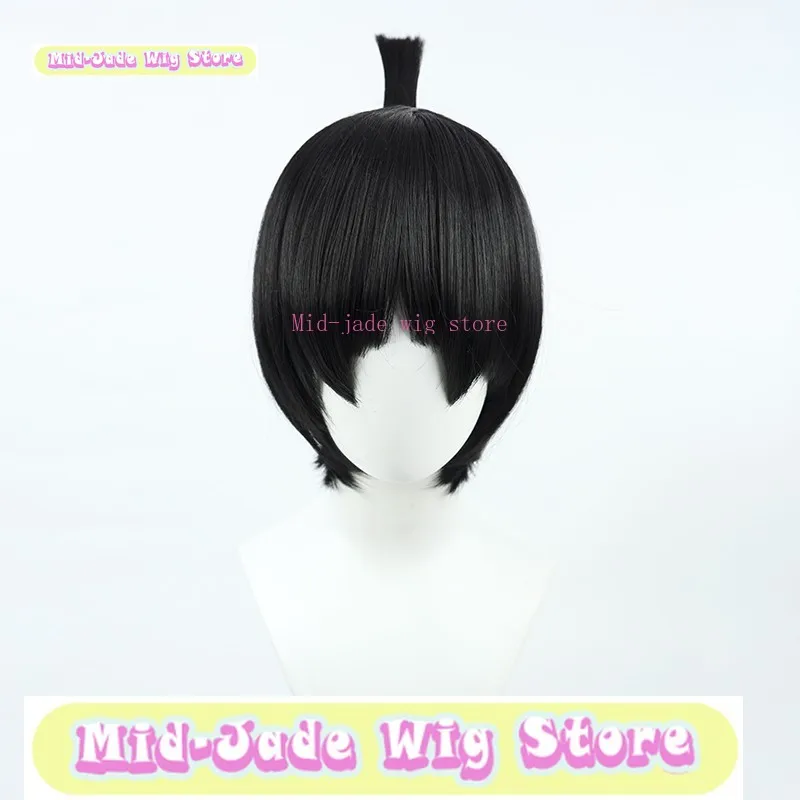 Peluca de jade medio para hombre, motosierra de tienda, Aki Hayakawa, peluca de Cosplay, juego de Anime, accesorios de disfraz para fiesta de Halloween, pelo sintético