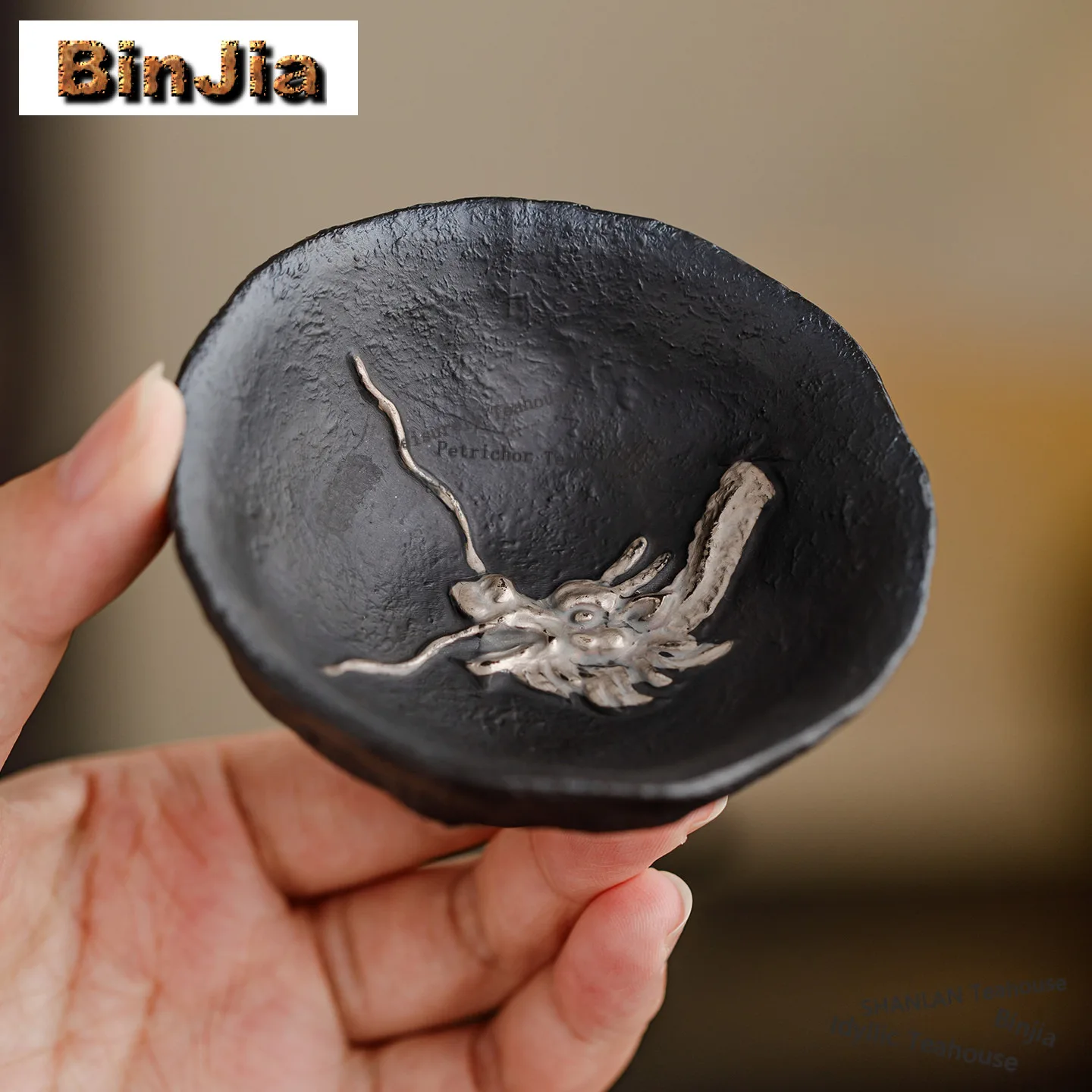 

40 мл фиолетовая глина, черная грязь, позолоченная чайная чашка с серебряным драконом, ретро чайная чаша, пара чашек для дегустации чая, чашки Jianzhan Master, подарок