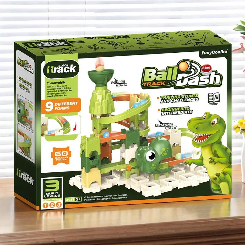 

Катапульта динозавра, катящийся шар, универсальная дорожка, строительный блок, сборка, слайд-игрушка, детская головоломка для девочек и мальчиков, детская игрушка в подарок