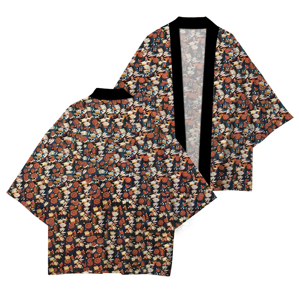 Japanese Kimono Japanese Traditional Clothing New Summer UV Protection High Quality Casual Loose Kimono Crane Pattern XXS-4XL