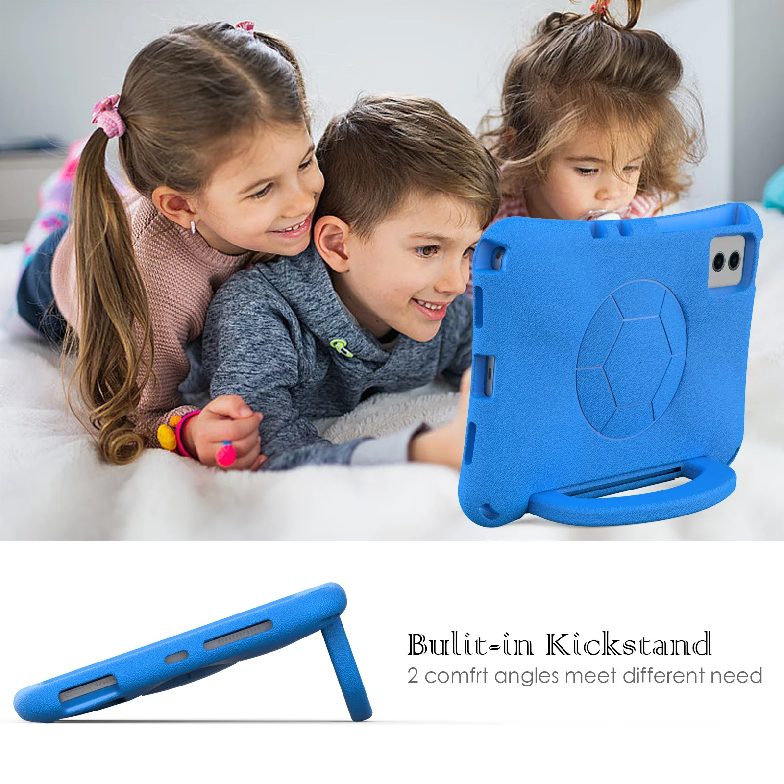 Capa infantil para xiaomi pad 6 5 pro 11 polegadas eva macia rede de futebol estilo capa à prova de choque com alça e alça de ombro