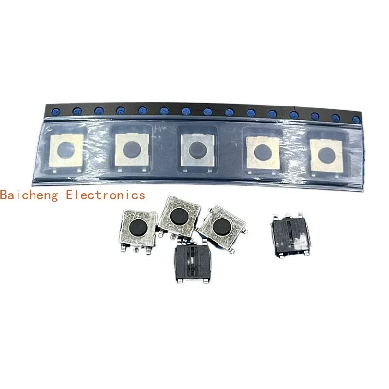 100PCS Imported patch 5-pin 6 * 6 * 2.5mm touch button reset black button with micro switch