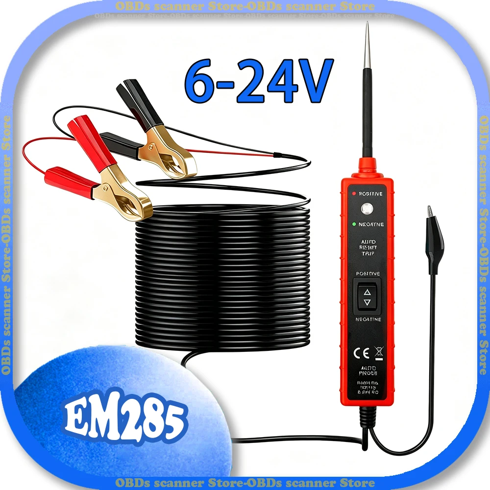 Power Circuit Probe Tester 6-24V DC Test Light Short Circuit Automotive Component Electrical Polarity Identify Continuity Tester