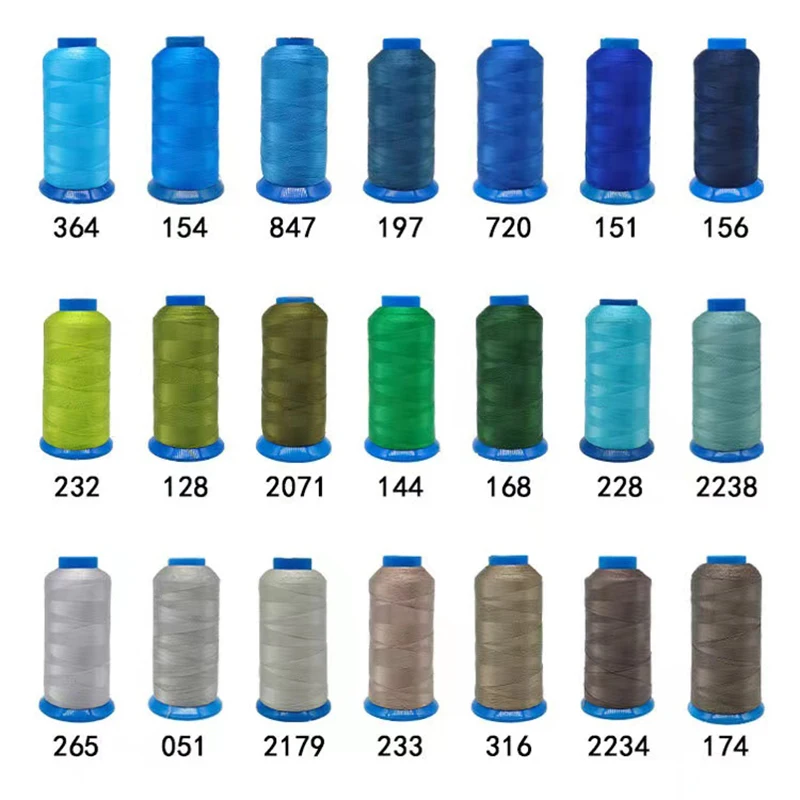 210D 150D Color Polyester High Strength Sewing Thread 300D/3 Luggage Leather Car Seat Belt Sewing Supplies Beaded Binding Thread