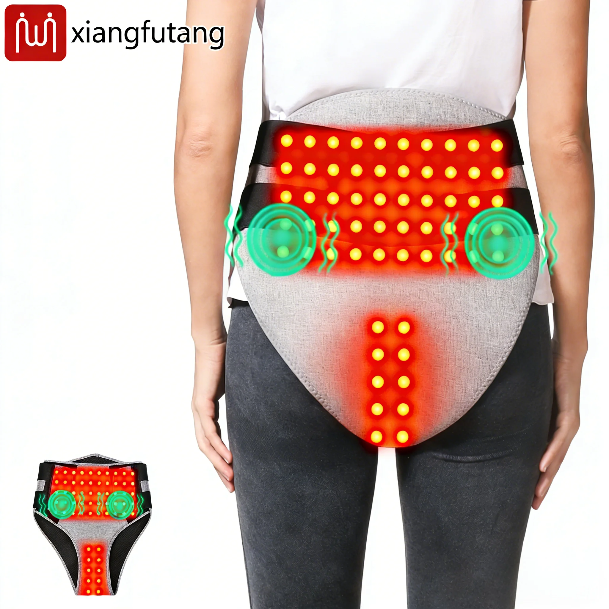 

Portable Red Light Heating Women's Underwear With Abdominal Massager Relieves Abdominal Pain Cold Uterus Menstrual Cramps Warm