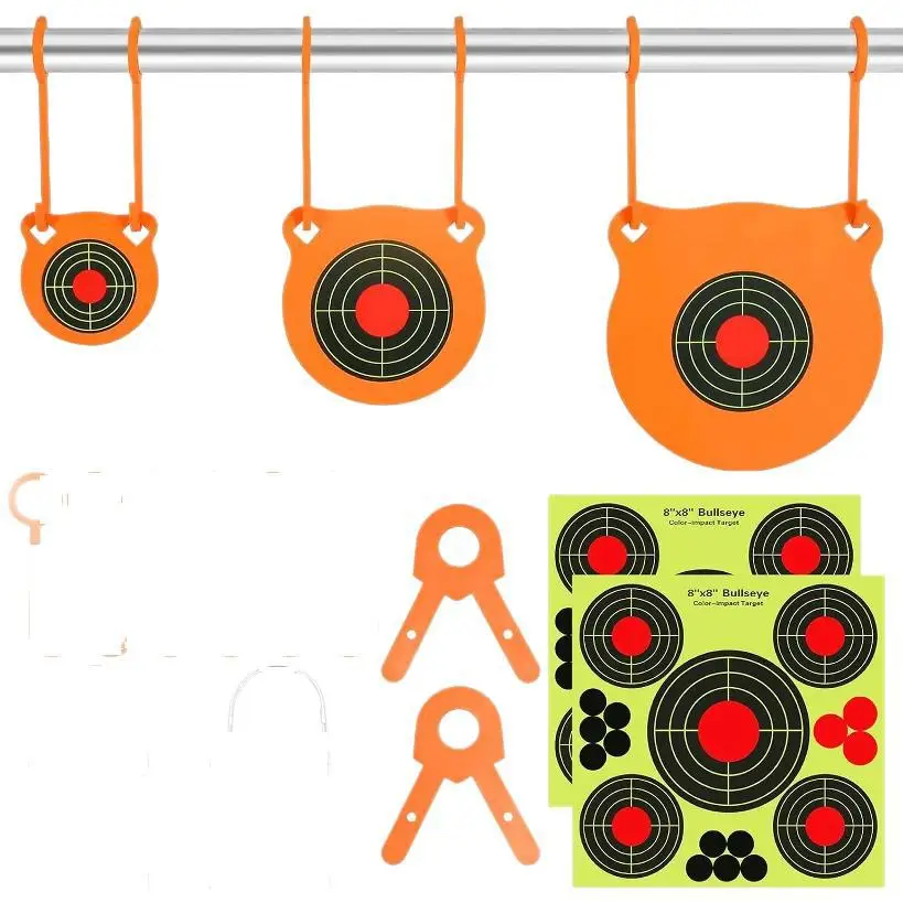 High - Quality AR500 10mm Shooting Target Plate with Chain - Hanging Design for Training