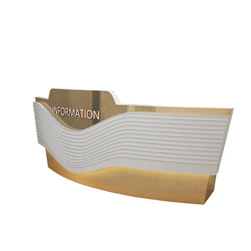 Reception Desk Modern Spa Counter Coffee Reception Desk Vanity Escritorios De Ordenador Office Furniture WJ15XP