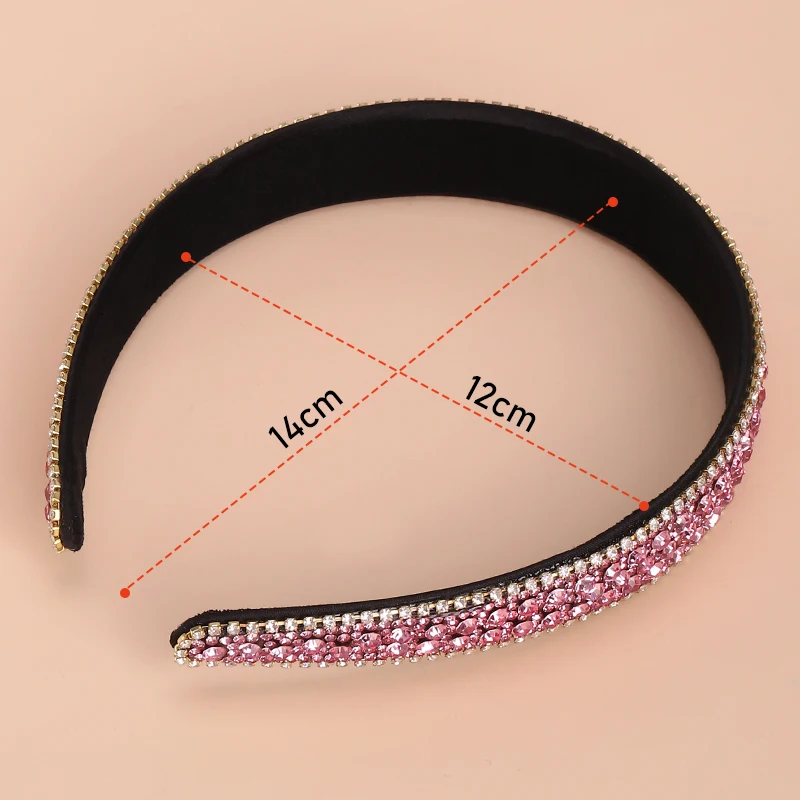 2024 New Fashion Diamond-Encrusted Headband for Women Trendy Colorful Full Rhinestone Hairband Exquisite Luxury Hair Accessories