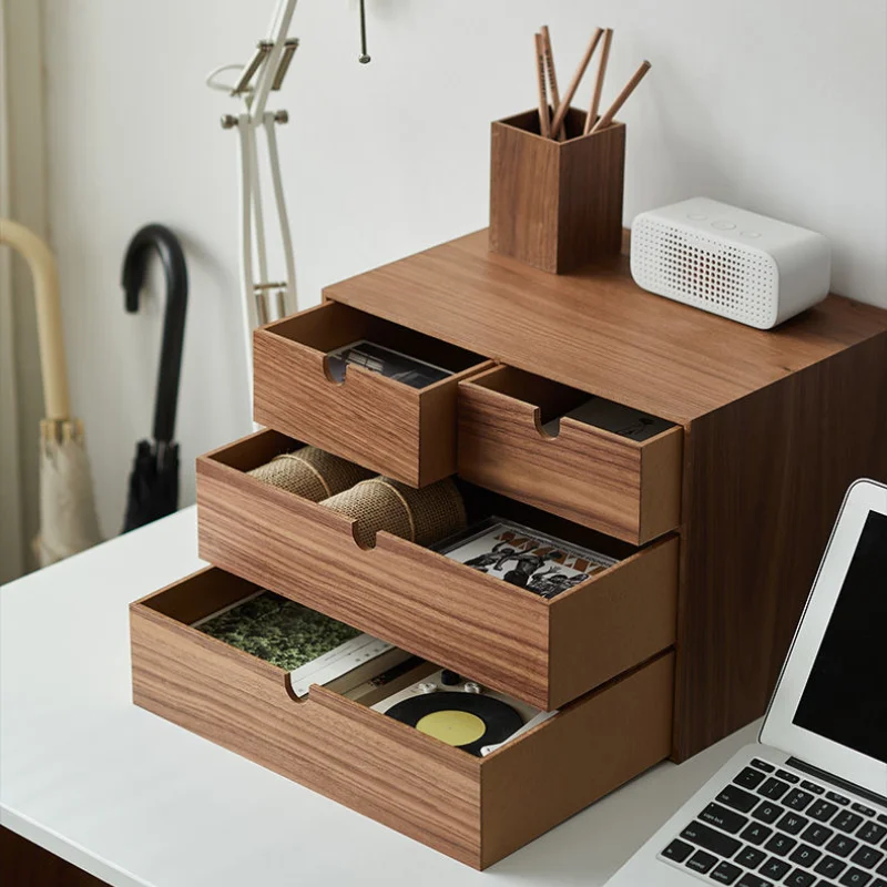 

Wooden Storage Drawers Office Desk Organizer Mini Storage Cabinet 3-tier Chest of Drawers for Bedroom Desk Stationery Supplies