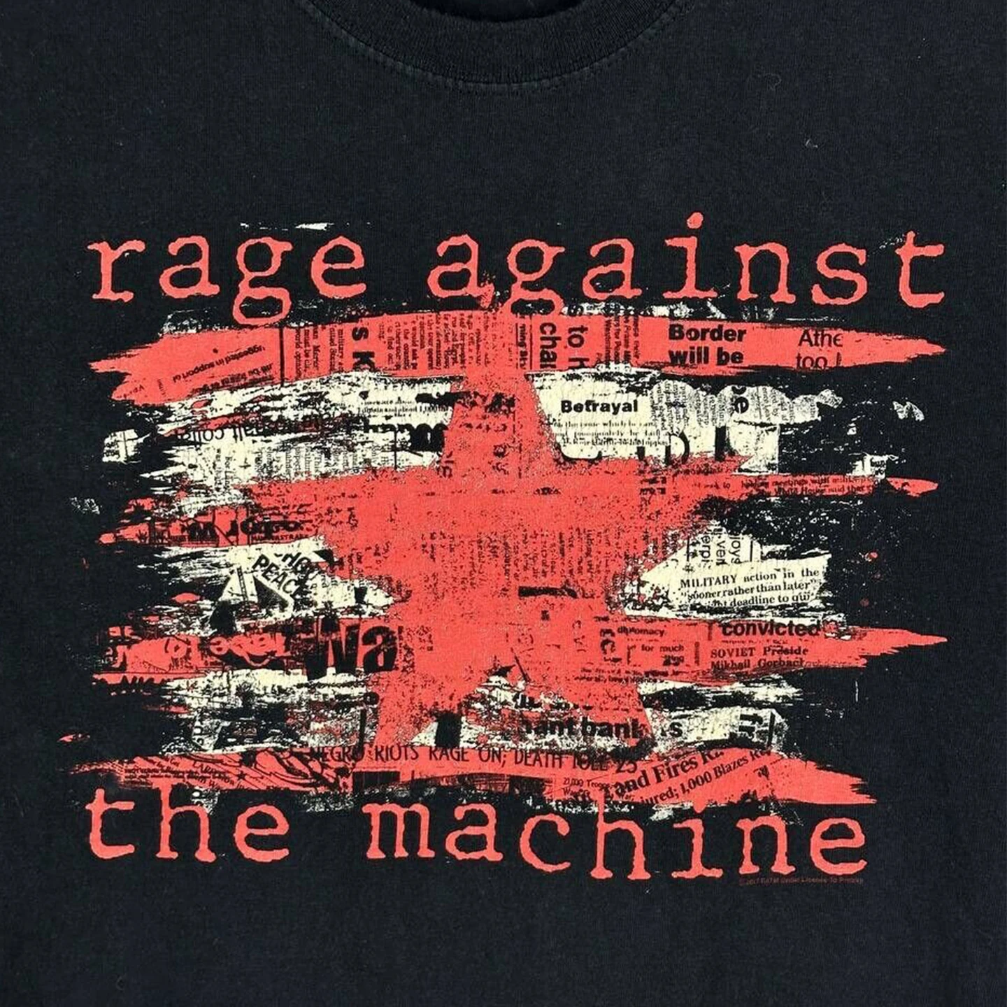 Rage against the Machine Vintage American Short Sleeve T-Shirt Trendy Tee Cotton Casual Summer Fashion for Teenagers