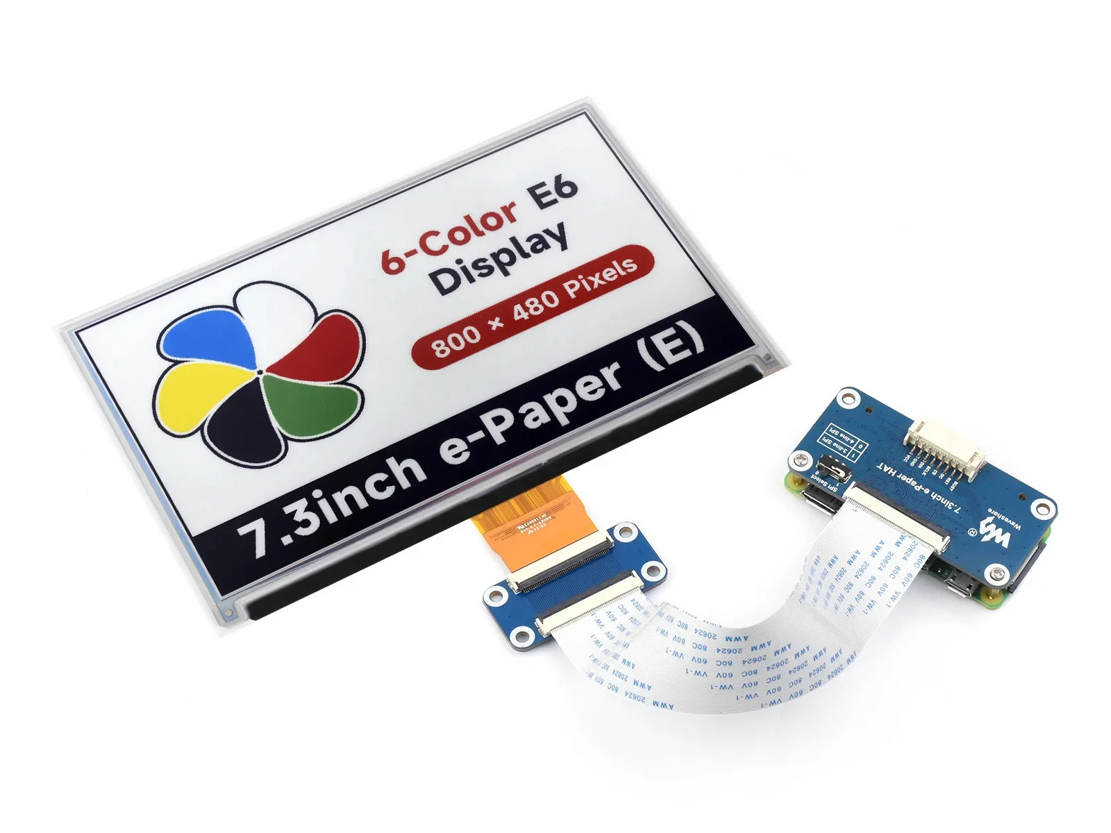 Display E-Paper originale a 6 colori da 7,3 pollici, display E-Ink, bassa potenza, 800×480, per Raspberry Pi/Jetson Nano/Arduino/STM32