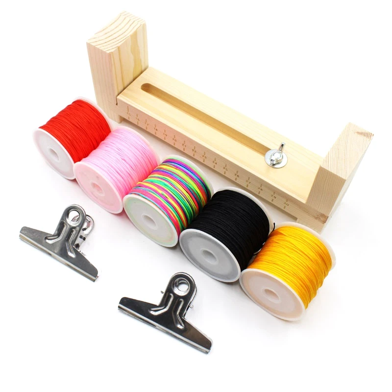 Bracelet Maker Holder U Shape Jig Bracelet Maker Wooden Frame Braiding DIY Crafting Tool Kit For Braiding Bracelets