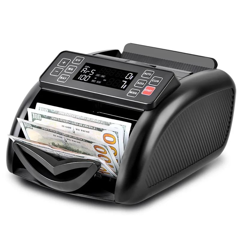 Money Counter Machine with UV MG IR Function Detection Automatic Money Detection Fast Counting for EURO/USD/KRW/GBP Etc.