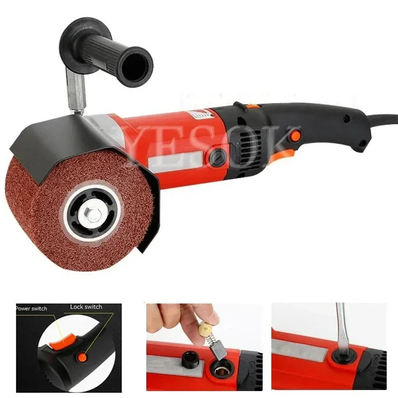 

220V/50HZ Burnishing Polishing Machine 3000rpm Industrial Polisher Sander Wire Drawing Machine Metal Wood Ceramic Tile Polishing