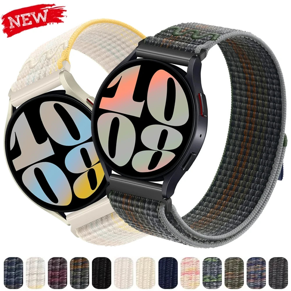 20 mm Nylon-Schlaufenarmband für Samsung Galaxy Watch 7 6 5 4 40 mm 44 mm Band Correas 22 mm Armband für Huawei Watch GT6/5 Pro Armband