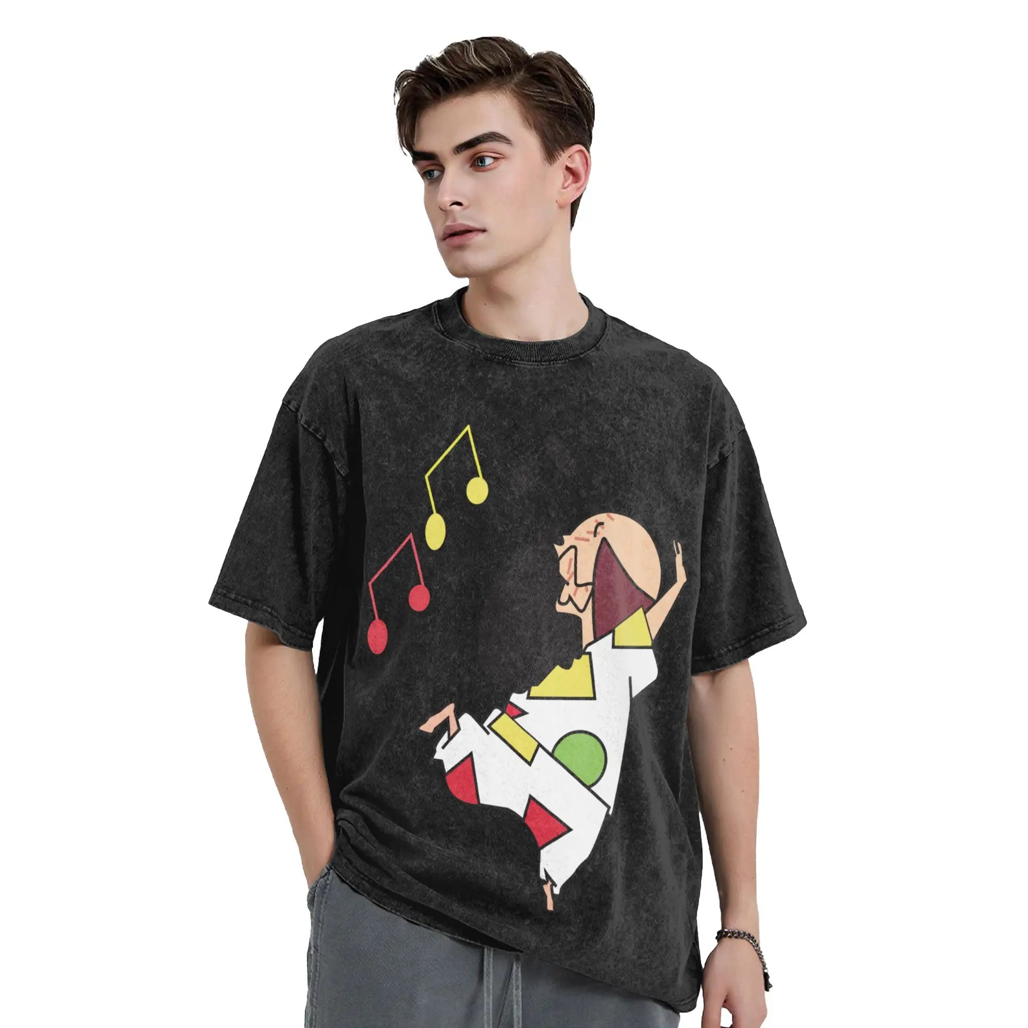 Crayons Shin-Chans Anime Washed T Shirts Streetwear Fashion T-Shirts  Tees Men Women 100% Cotton Harajuku Summer