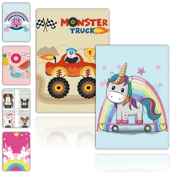 여행 여권 홀더 커버 지갑 투명 가죽 ID 카드 홀더, 비즈니스 신용 카드 홀더 케이스 파우치 만화 패턴 