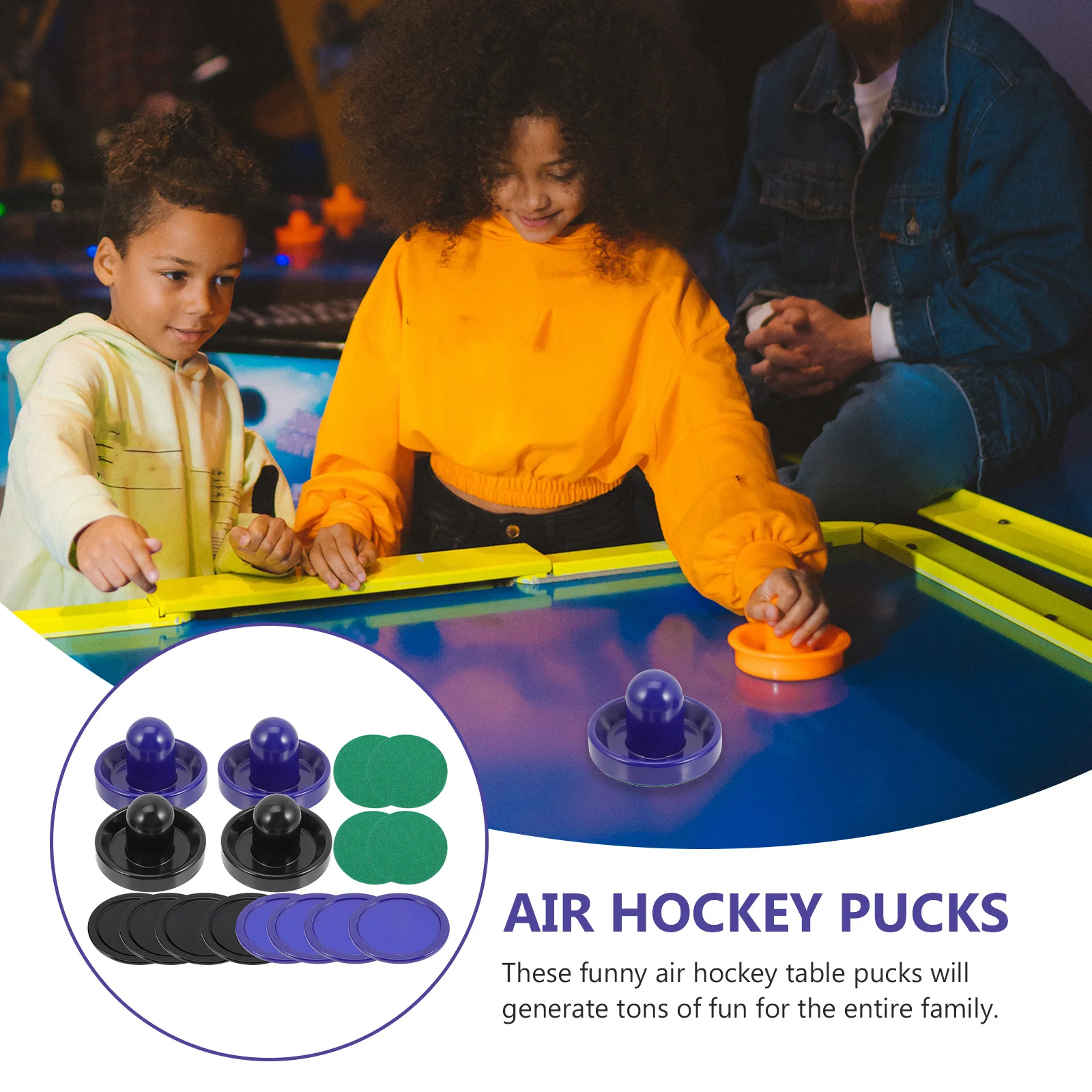 

1 set Air Hockey Pucks Set Replacement Plastic Round Puck For Mini Tabletop Hockey Fun Family Arcade Accessories