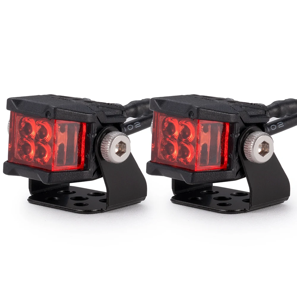AXSPEED RC Auto Orange/Rot/Weiß LED Strahler 12mm Quadratische lampe Für Axial SCX10 TRX4 1/10 licht DIY Teile – Detail 4