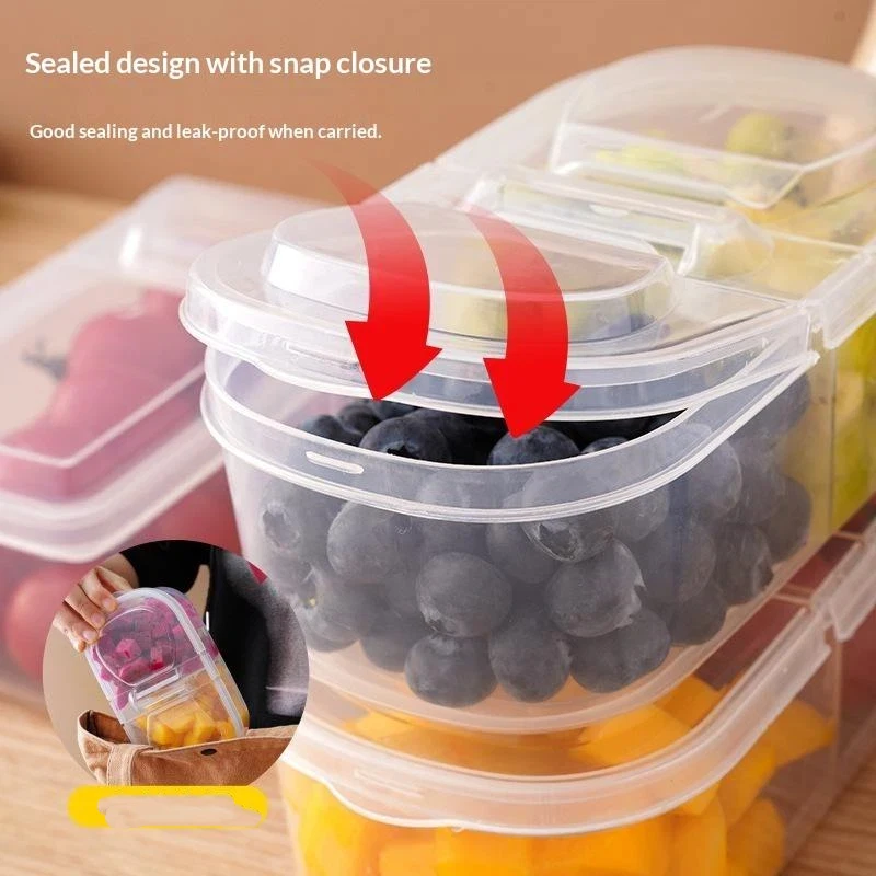 New Airtight Single Double Compartment Food Storage Container Food Grade Plastic Great Gift for Mom Spices Herbs Storage