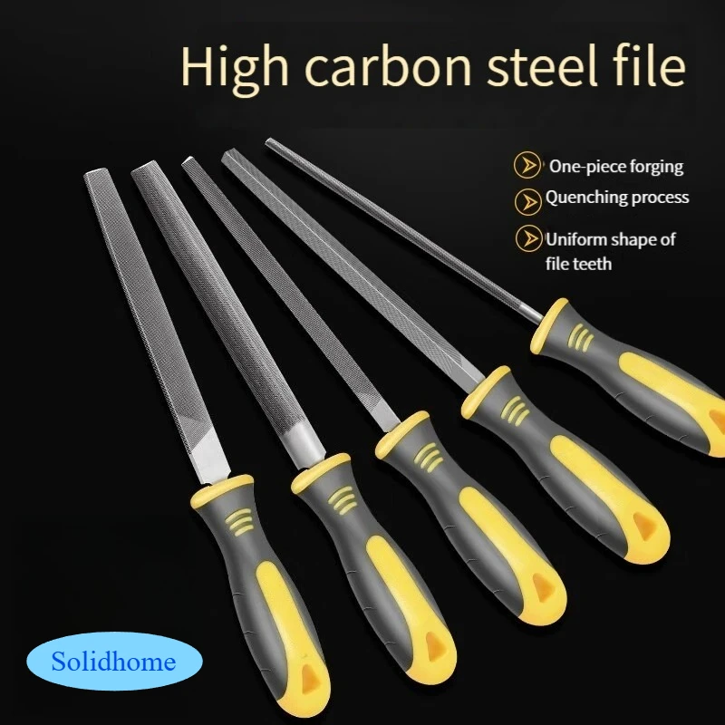 6-10 Inch Carbon Steel Professional File Flat Half Round File For Metal Wood Grinding Hand Tools 1 Uds