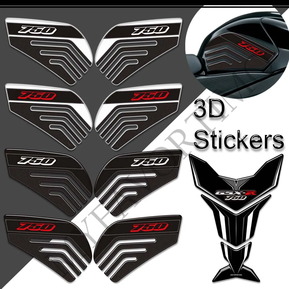 

For Suzuki GSX-R750 GSXR750 GSXR GSX-R 750 GSX R750 Motorcycle Stickers Decals Knee Protector Gas Fuel Oil Tank Pad Grips