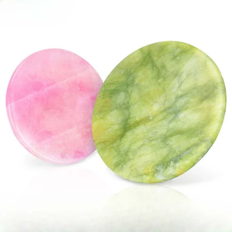 Wholesale Glue Pallet Eyelash Extensions Jade Stone Pink/ Green Durable False Eye Lashes Glue Pad Stand Holder Makeup Tools