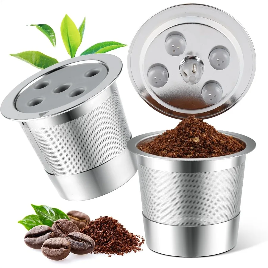 

Stainl Steel Reusable K Cups for K eurig reme reme Plus Reusable K Cups Five Hole Universal Keurig Refillable Coffee Pod Filter