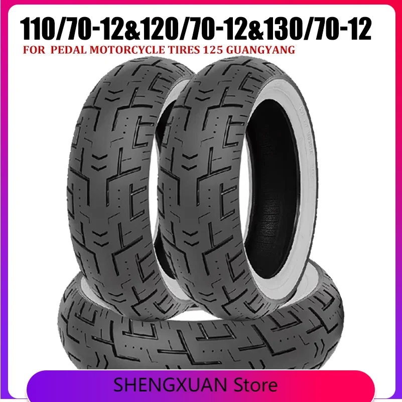 110/70-12 120/70-12 130/70-12 CST Vintage vacuum tire with white edge  label for pedal motorcycle s 125 Guangyang