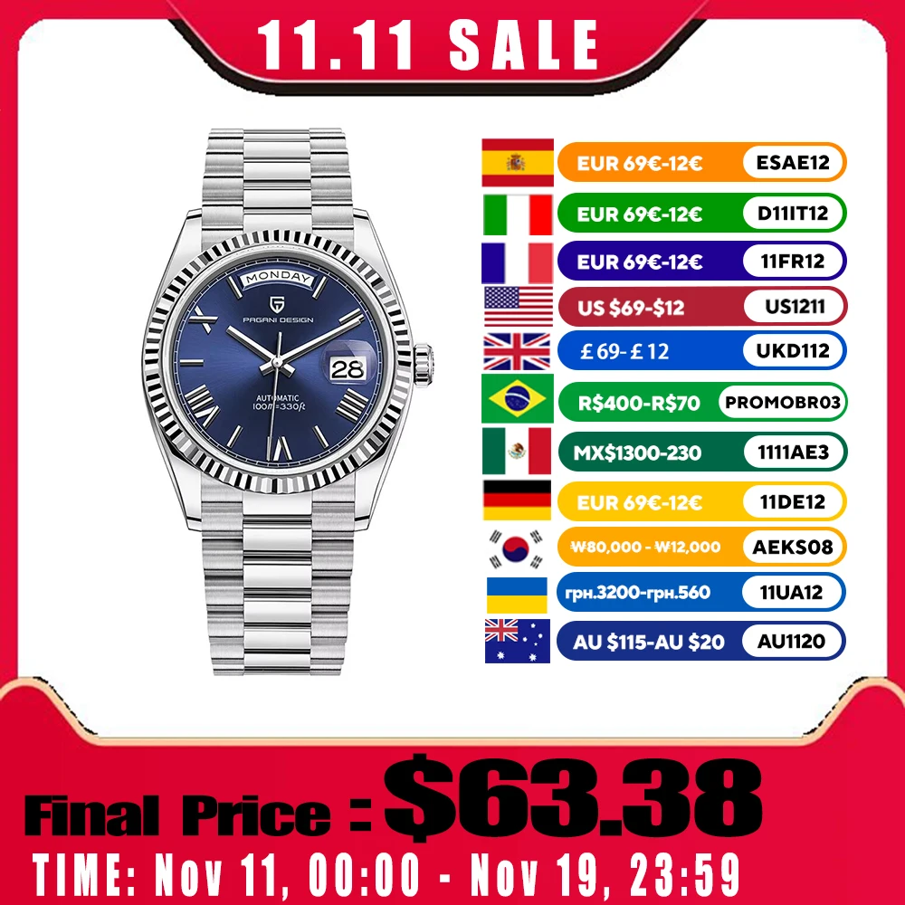PAGANI DESIGN мужские часы лучший бренд класса люкс автоматические механические часы мужские водонепроницаемые спортивные наручные часы деловые часы подарки