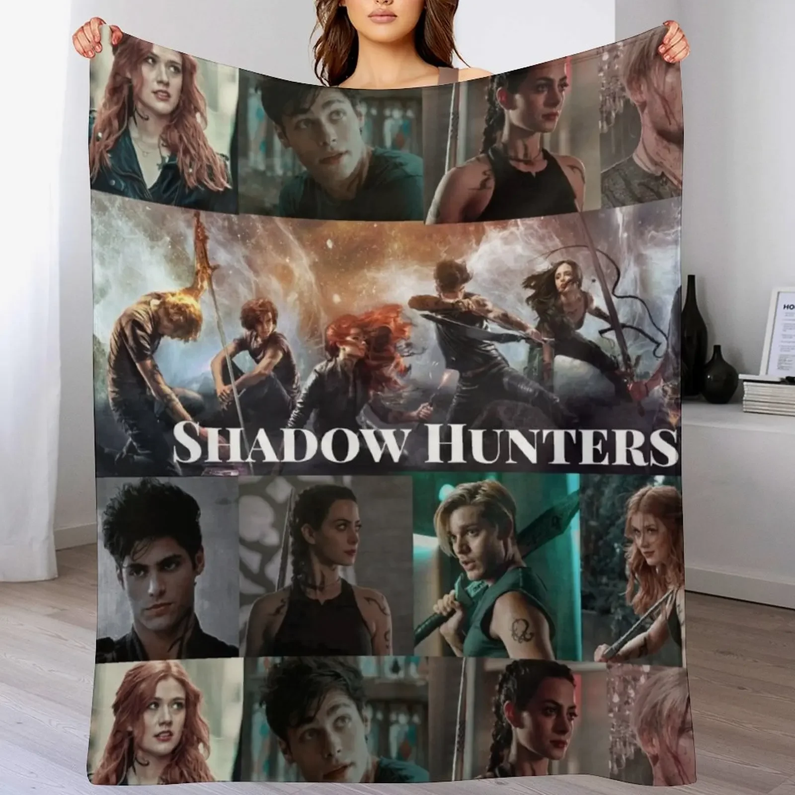 

Shadow Hunters Throw Blanket warm winter manga Flannel for babies Blankets
