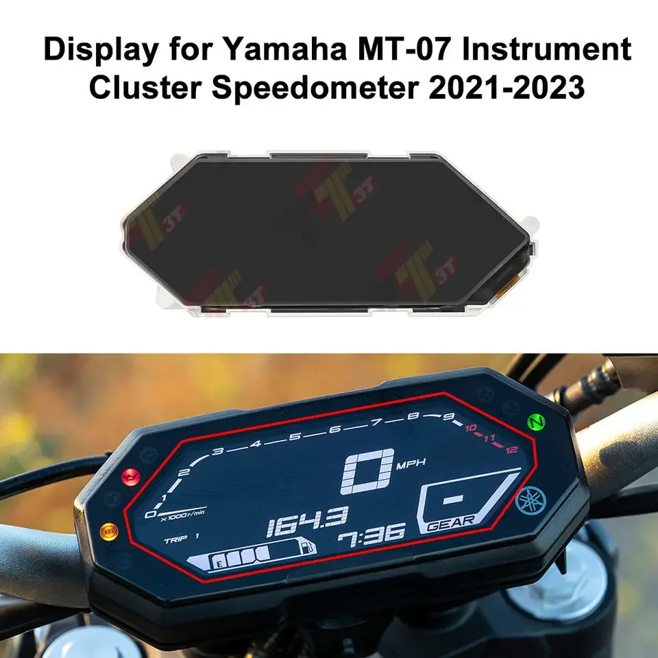 Display for Yamaha MT-07 and Tracer Instrument Cluster Speedometer 2021-2023