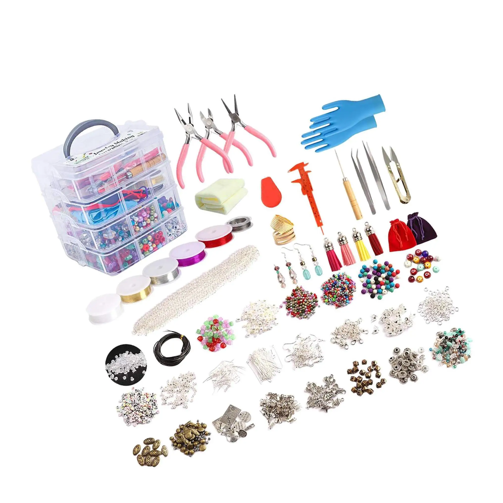 

Акриловые бусины для рукоделия, застежки-лобстеры для изготовления серег и украшений