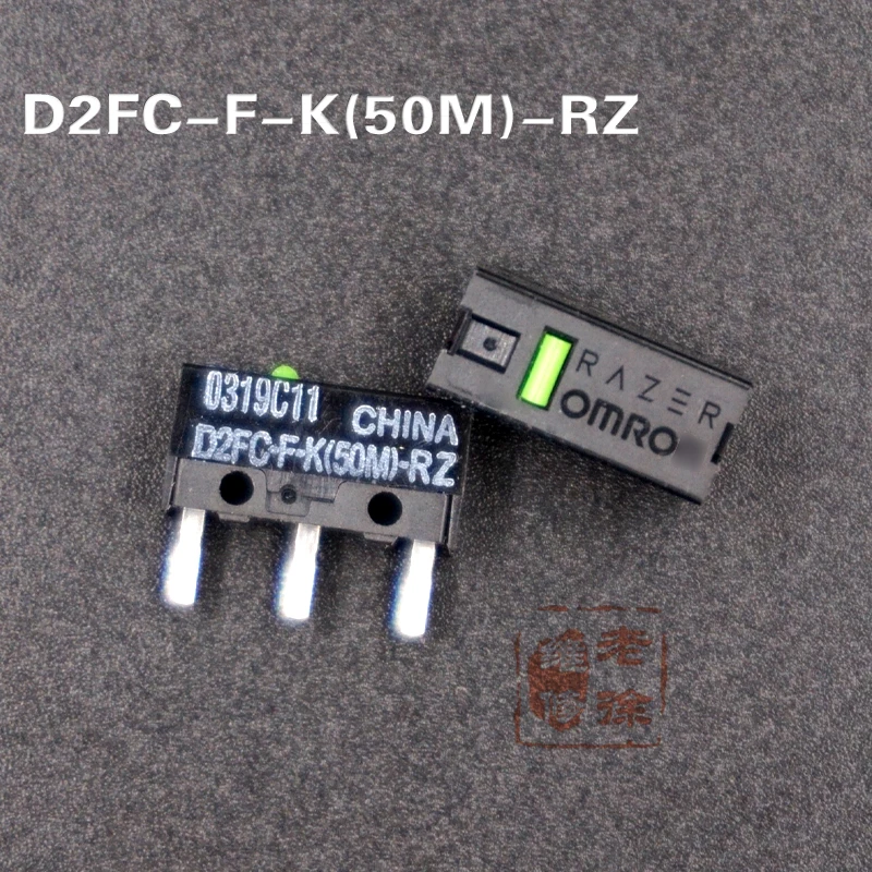 2pcs  Mouse Micro Switch Microswitch D2FC-F-K 50m 60MN For OMRON D2FC-F-7N 10M 20M of 50 millions time lifetime