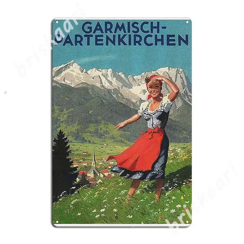 

Garmisch Partenkirchen... Vintage Tourist Poster Metal Signs Wall Cave Club Bar Classic Plaques Tin sign Posters