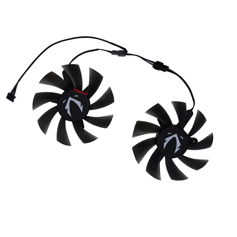 2Pcs/Set,Graphics Card Fan,GPU Video Cooler,XY-D09015B,85MM Diameter Size,For ELSA RX 580 8GB 2048SP GDDR5 256bit