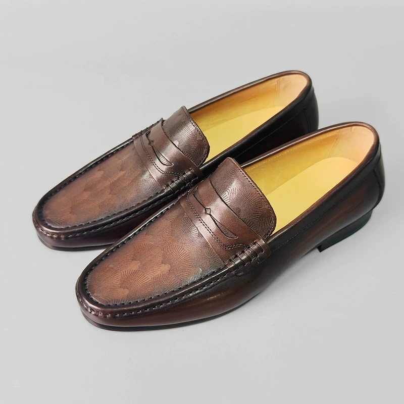 High Grade Men Casual Loafer Shoes Handsome Men Genuine Leather Slip-on Formal Shoes Moccasins Handmade Man Shoes