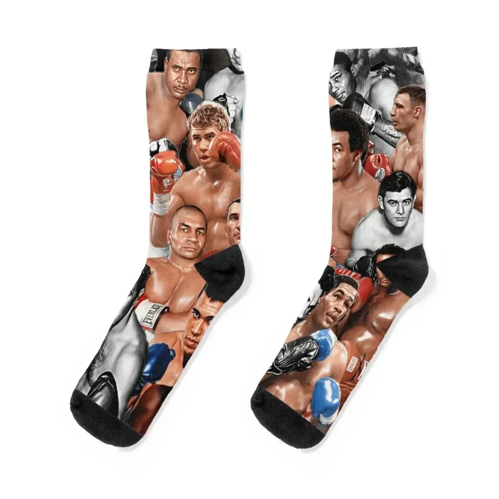 

Heavyweight Boxing Legends Socks Stockings compression men cotton high quality new year floral Male Socks Women's