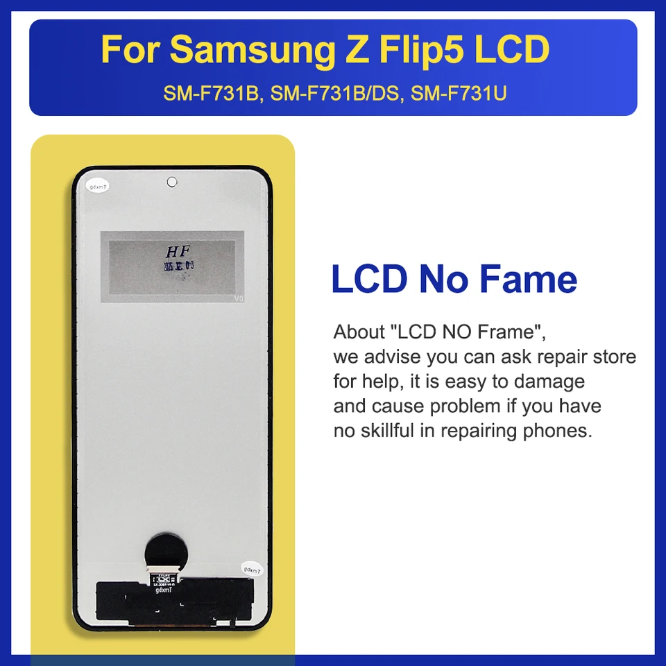 NEW TFT For Samsung Z Flip 5 LCD Display Touch Screen Assembly