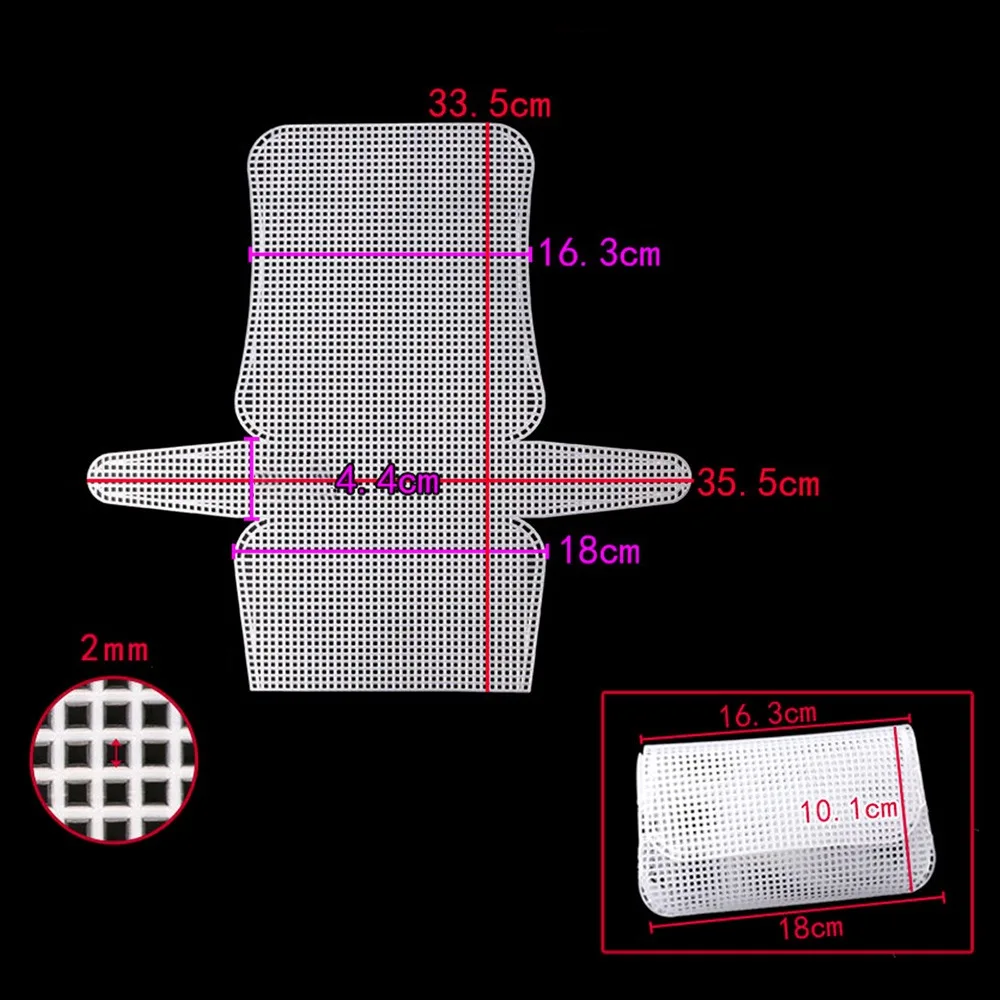 

DIY Plastic Weaving Plastic Mesh Cloth White Handmade Bags Making Grid Hook Craft Bag Fixed Grid Sheet Bag Accessories