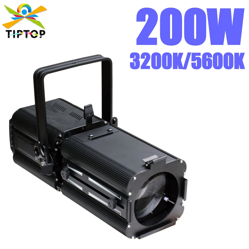 200 W Bruiloft Gobo Patroon Warm Wit Koud Wit Kleur Optioneel Led Profiel Licht DMX 512 Controle Follow Spot par Blikjes