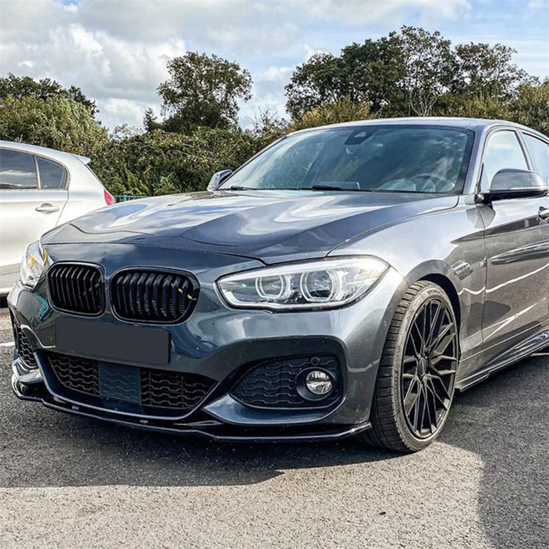 2015-2019 For BMW 1 Series F20 F21 M-Pack 118i 120i Glossy Front Chin Bumper Front Skirt Spoiler Lip Wing Body Kit Splitter Trim