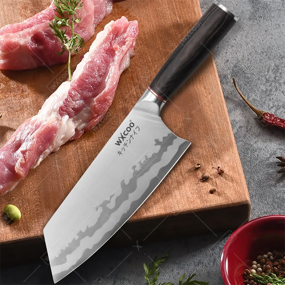 WXCOO 1-3PCS SET Chef Knife Stainless Steel 8 Inch Kitchen Knife Professional Fruit Knife Cleaver High-quality Set of Knives