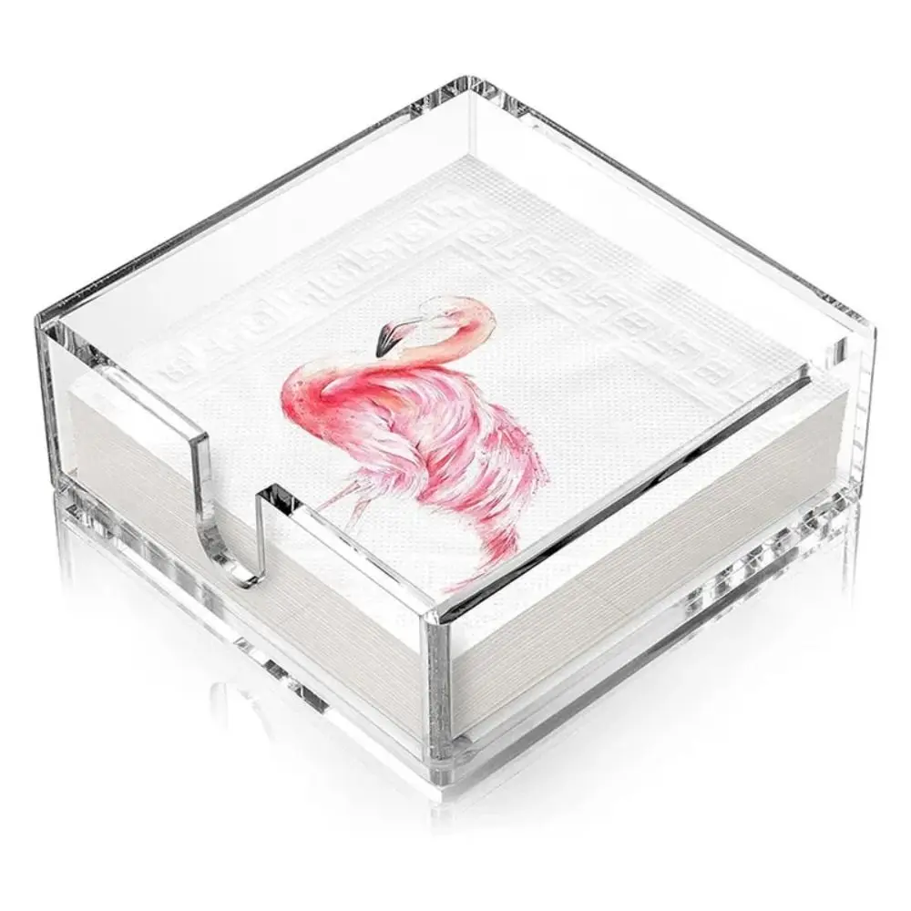 Household Transparent Napkin Holder Modern Durable Tissue Paper Dispenser Case Square Acrylic Tissue Box Kitchen