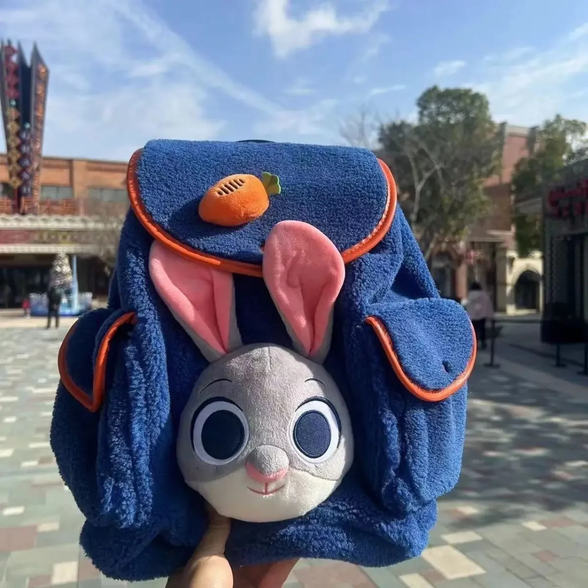 2025 New Zootopia Judy Rabbit Ears Backpack Cute Large Face School Bag for Teen Girls Students Kawaii Gift Shoulder Bag