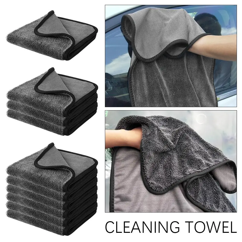 40*60CM Quick Absorbent Towel Pigtail Thick Ultra-fine Household Car Fiber Towel Cleaning Towel Absorbent Kitchen Cleaning X2F8