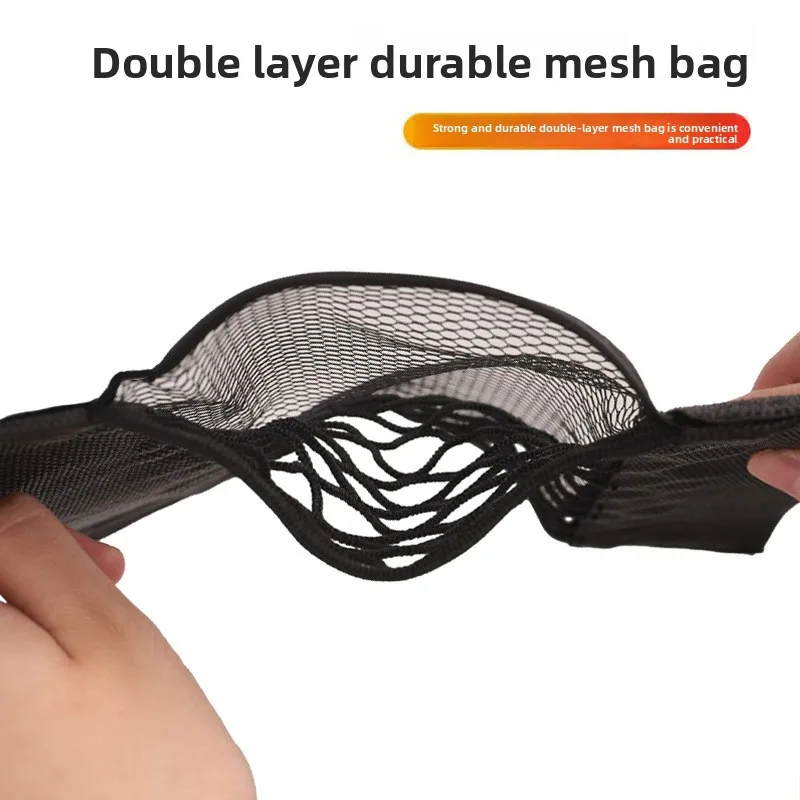 سيارة ماجيك الشريط تخزين صافي حقيبة مرونة تخزين شبكة حقيبة سيارة جذع المقعد الخلفي تخزين صافي اكسسوارات السيارات الداخلية #3