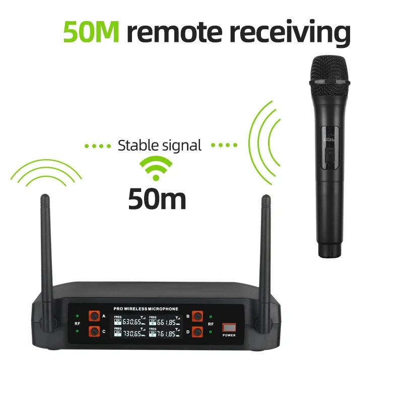 RAYHAYES R-07 Professional Wireless Microphone with Cardioid Pickup Pattern Suitable for Stage Performances and Music Parties
