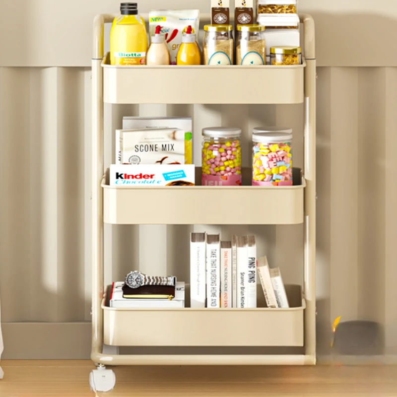رف عربة المطبخ من الأرض إلى السقف، رف تخزين الوجبات الخفيفة للأطفال متعدد الطبقات